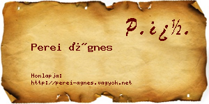 Perei Ágnes névjegykártya