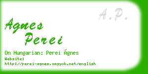 agnes perei business card