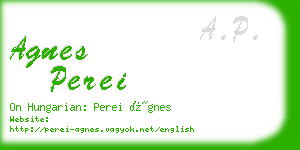 agnes perei business card